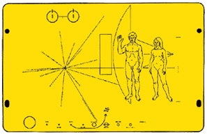 [Pioneer spacecraft plaque]