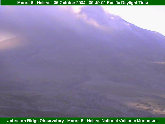 St Helens ash and steam ejection