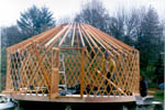 The shape of the yurt in skeleton form