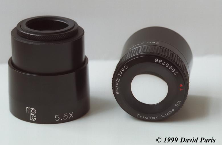 Contax Carl Zeiss Triotar T* Lupe & NPC Pro 5.5X Loupe