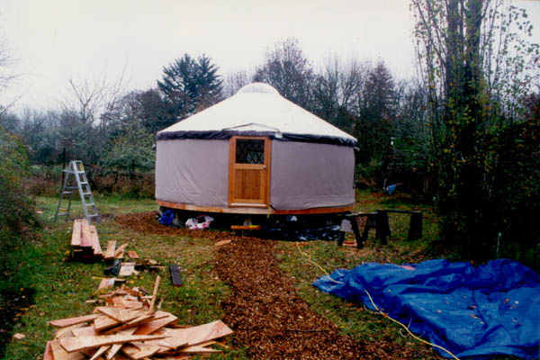 The completed yurt