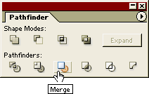 [select 'merge' from the Pathfinder palette]