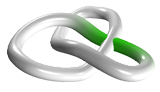 [green loop apparently intersects a white loop]